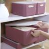 Caja de almacenamiento multifuncional de estilo japonés, cesta para ropa del hogar con tapa, para escritorio, artículos diversos, aperitivos y juguetes.