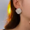 Pendientes Rombo Geométrico de Diamante Incrustado de Aguja de Plata Pendientes Elegantes Simples Retro Franceses Lujo Accesible Pendientes de Gama Alta para Mujeres