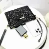 Bolsa de Ombro Pu com Lantejoulas Estilo Novo Primavera 2026 Estilo Casual Quadrada Horizontal Tamanho Médio Zíper Bolsa para Celular Bolsa Transversal Bolsa Feminina