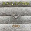 Anel de suporte vazio oval denier 5*7M incrustado com cristais naturais pedras preciosas jade face de ovo plana suprimento de estúdio