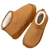 Botas de nieve cálidas de suela gruesa, invierno, felpa adicional, pantuflas de algodón, talón envolvente, estilo de pareja, para el hogar, exterior, antideslizantes, zapatos de algodón para mujer