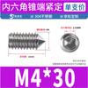 Juego de Puntas de Acero Inoxidable 304 Macho de Máquina Punta Cónica Hexagonal Punta de Tornillo Superior M2M3M4M5M6