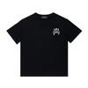 Camiseta casual de manga corta y cuello redondo de calle, hip hop, NUEVA US AMIRI 2022 con estampado de letras de hueso a largo plazo