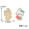 Hello Kitty Colgante Esmaltado de Aleación Charm Colgante para Pulsera DIY Accesorios Colgantes Decorativos para Joyería Bolsos Llaveros