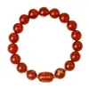 Pulsera de Piedra Cruda de Ágata de Alta Calidad Ágata Roja Pulsera de los Doce Animales del Zodiaco Pulsera Joyería al por Mayor