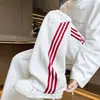 Pantalones Casuales de Rayas Estilo Americano para Hombre, Primavera y Otoño, Elegantes y Modernos, Corte Holgado, Versátiles de Pierna Recta y Pierna Ancha Largos, Venta al por Mayor Barata