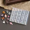 Molde para decoración de uñas nuevo transfronterizo FULL BEAUTY, molde de silicona para decoración de uñas con relieve a rayas de fantasma de Halloween con forma de corazón