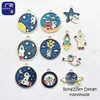 Colgante de Aleación de Astronauta Joyería de Aleación de Astronauta con Esmalte al Óleo Accesorios para Pulsera DIY Llavero Colgante