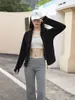 Nueva Chaqueta Deportiva con Capucha Gruesa y Cálida Estilo Lulu para Mujer, Cardigan Casual para Yoga, Entrenamiento, Fitness