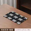 Esterilla de Té Zen Estilo Chino, Esterilla Pequeña de Satén para Té, Esterilla de Té Impermeable de Alta Gama para el Hogar, Esterilla de Mantelería para Mesa de Té Seco de Doble Cara