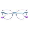 2022 Nuevos Lentes de Montura Ojo de Gato Comercio Exterior Lentes Anti-luz Azul Color Caramelo Artísticos Lentes Planos Brasil Mujer 3043
