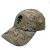 Boné de Beisebol Militar Camuflado Outdoor para Fãs Militares Forças Especiais Tático Camuflado Chapéu Caveira Aba Protetora Velcro