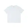 Camiseta de Algodão Puro Pesado Manga Curta Gola Redonda 230g Unissex Verão Cor Sólida Lisa Camisa Básica Roupa Branca