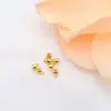 Fecho Final para Pulseira e Colar DIY, Fivela de Posicionamento em Fio de Aço, Fecho de Panela de Pressão, Contas de Posicionamento Color-Preserving Banhadas a Ouro Real 18K
