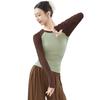 Liquidação: Roupas de Prática de Dança Moderna, Tops de Manga Longa Raglan de Outono, Adequados para Uso Diário e Treinamento Corporal Clássico