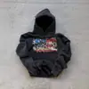 Sudadera con capucha de punto retro europea y americana, estilo punk oscuro, Harajuku, subcultura gótica, moderna, alta calle, Y2K