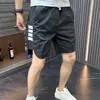 Novedad de verano, shorts casuales de cincha empalmada para hombre, modernos y a la moda, versátiles shorts de longitud hasta la rodilla con cordón, elegantes y geniales para hombres jóvenes