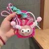 Bolsa Tejida a Mano para Auriculares Bluetooth DIY Estuche Protector Universal Caricatura Linda Portamonedas Retorcido Cruzado