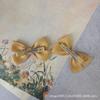 Bean Mom Original Coreana Doce Fofa Infantil Aprendendo Amarelo Gengibre Pequeno Laço Grampo de Cabelo Presilha Grampo de Franja Presilha Lateral