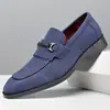 Mocasines de Gamuza para Hombre Estilo Nuevo Casual de Negocios Slip-ons Mocasines con Borla Estilo Británico Planos Modernos