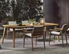 Mesas e Cadeiras de Exterior, Madeira de Teca, à Prova de Chuva e Sol, Mobiliário de Exterior para Café e Restaurante de Hotel, Cadeiras de Rattan para Lazer em Pátio e Jardim de Villa