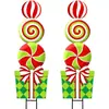 Nuevo letrero de suelo navideño con diseño de cachorro Grinch, letrero impermeable para césped de fiesta al aire libre, jardín