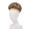 Gorro de dormir de satén con estampado de seda para niños, alta elasticidad, gorro redondo de ala ancha, protección para el cabello a prueba de viento, gorro de secado