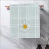Toalla con Estampado Digital de Margarita Estilo Caliente de Amazon Toalla Cuadrada Absorbente de Microfibra Duradera para Cocina Toalla de Platos Floral