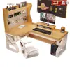 Escritorio de esquina para computadora de escritorio de madera maciza 30CM escritorio para oficina en casa escritorio de esquina escritorio para juegos escritorio con estantería escritorio para estudiantes con estantes integrados