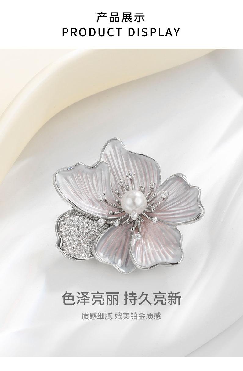 轻奢风高级感优雅花朵胸针小众设计简约百搭花朵胸花新