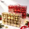 Bolas de Natal, Decorações de Árvore de Natal, Acessórios para Pendurar, Bolas Decorativas de Natal de Plástico Dourado Galvanizado, Enfeites de Bola de Ano Novo