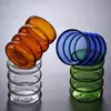 Vaso Creativo Oruga Adornos de Flores Taza Giratoria Whisky Giratorio Alto Valor de Color Vidrio de Borosilicato Vaso de Agua