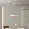 Lámpara Colgante Ovni para Dormitorio, Ambiente Vintage Francés, Estilo Retro Crema, Lámpara Colgante Creativa Memphis para Cafetería