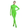 Mono Ajustado Transfronterizo de una Pieza con Manos y Pies Parcialmente Cubiertos, Zentai de Seda de Leche, Disfraz de Baile de Rendimiento de Color Sólido para Halloween