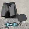 Bañadores para Hombre Anti-Vergüenza Doble Capa Secado Rápido Bañadores para Hombre Boxer Bermudas de Playa Set Esencial para Nadar Venta al por Mayor