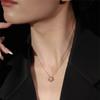 Colar de Círculo Geométrico em Prata de Lei S925 Corrente de Clavícula Simples Feminina Elegante Luxo Leve Design de Nicho Estilo de Ponta Corrente da Moda