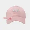 Gorra de Béisbol Suave Estilo Coreano Menta Mambo para Mujer, Dulce y Versátil, Protector Solar Transpirable, Lazo en Forma de Corazón, Mayoreo