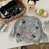 Camiseta de Dibujos Animados para Niños de Manga Larga 2025 Primavera y Otoño Nuevo Estilo Niños y Niñas Falsos Dos Piezas Tops Camiseta Interior para Bebé Estilo de Moda