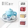 Conjunto de Chá de Brinquedo Colorido para Crianças Bule de Cerâmica Mini Bule de Chá Xishi Artístico com Tampa