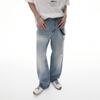 Calça Jeans Rasgada Azul Claro Retro Americana Cd para Homens 2026 Nova Marca de Moda High Street Simples Versátil Comprimento Total