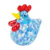 Cuentas de Cristal Creativas de Pollo Gallo Adornos de Animales de Color Adornos para Sala de Estar Hogar Adornos Simples Modernos para el Hogar