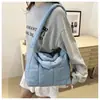 Bolsa Grande Acolchada de Algodón para Mujer 2024 Nueva Ligera Casual Especial Bolsa Nube Estilo Coreano Celebridad de Internet Gran Capacidad Bolso Cubo de Hombro Único