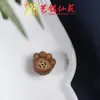 Acessório Incrustado de Patinha de Gato Fofa Esculpida à Mão em Sândalo, Pingente de Celular de Patinha de Gato que Traz Dinheiro, Ornamento de Madeira