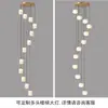 Novo lustre de escada estilo chinês, adequado para apartamentos de dois andares, casas estilo loft, salas de estar amplas e vilas construídas sob medida; um lustre longo e rotativo para a área da escada