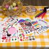 XH108 Rompecabezas interactivo para padres e hijos de Pascua con dibujos animados para niños, cuenta de mano, pegatina facial DIY