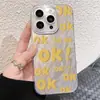 Fornecimento Direto da Fábrica Atacado Estilo Europeu e Americano Letra Ok Maçã 17/18 Promax Capa para Celular Iphone15 Capa Protetora