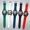 Relógio de Pulso Masculino Richard Hollow Fashion com Pulseira de Silicone, Relógio de Pulso Quartz, Venda por Atacado
