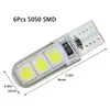Bombilla LED para Coche Nuevo T10 5050 6LED Placa de Matrícula Luz de Indicador de Ancho LED de Alto Brillo Luz de Cristal Silicona