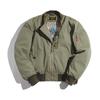 Chaqueta de aviador Madden Tooling American Air MA1, color verde militar, de invierno, acolchada de algodón y estilo béisbol, para hombre.