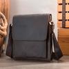 Bolso de hombro de piel de Caballo Loco para hombre, bandolera de piel de vaca con capa superior, estilo retro, venta al por mayor transfronteriza